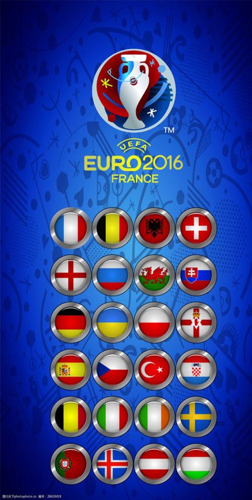 欧洲杯国旗图标（欧洲杯国旗贴纸）